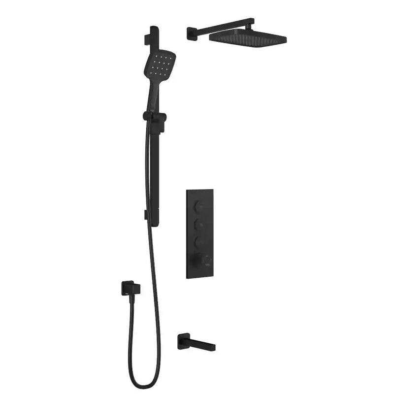 Kalia Squareone TB3 Plus Aquatonik T/P Push-Button Shower System With Wallarm
