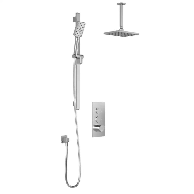 Kalia Moroka TB2 Aquatonik T/P Push-Button Shower System With Vertical Ceiling Arm