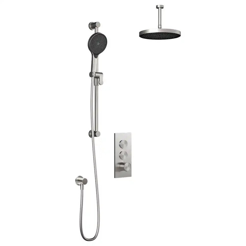Kalia Moroka TB2 Plus Aquatonik T/P Push-Button Shower System With Vertical Ceiling Arm