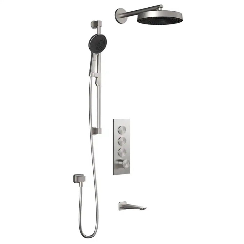 Kalia Moroka TB3 Premia Aquatonik T/P Push-Button Shower System With Wallarm