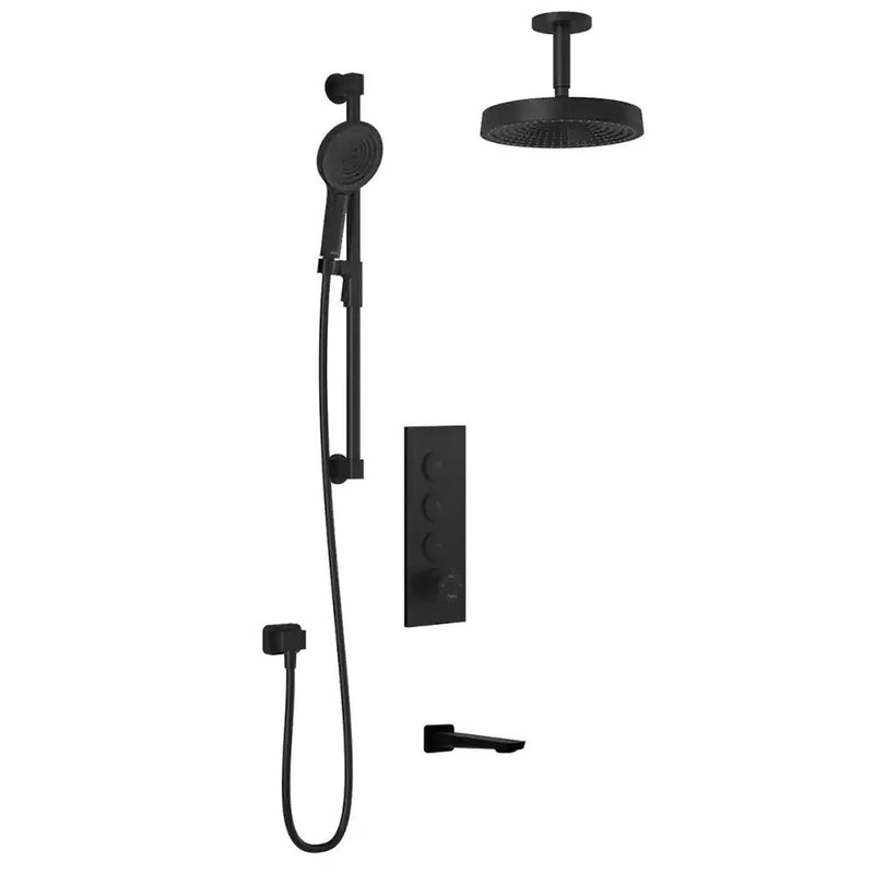 Kalia Moroka TB3 Premia Aquatonik T/P Push-Button Shower System With Vertical Ceiling Arm