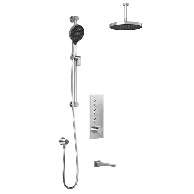 Kalia Moroka TB3 Plus Aquatonik T/P Push-Button Shower System With Vertical Ceiling Arm