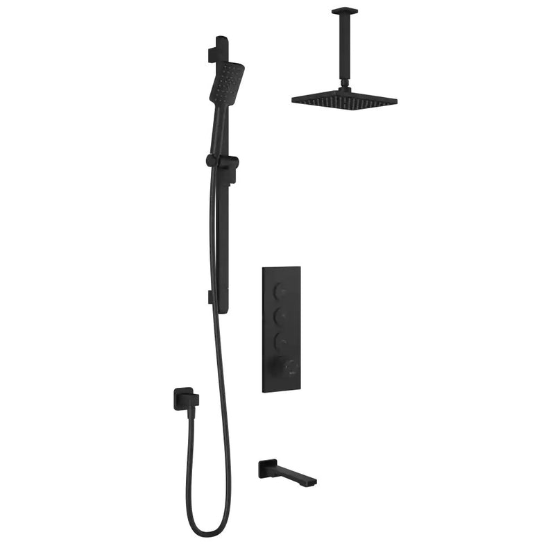 Kalia Kareo TB3 Aquatonik T/P Push-Button Shower System With Vertical Ceiling Arm
