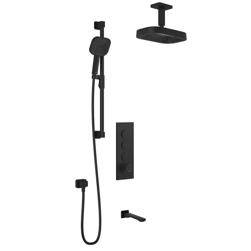 Kalia Kareo TB3 Premia Aquatonik T/P Push-Button Shower System With Vertical Ceiling Arm