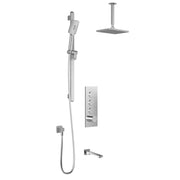 Kalia Kareo TB3 Aquatonik T/P Push-Button Shower System With Vertical Ceiling Arm