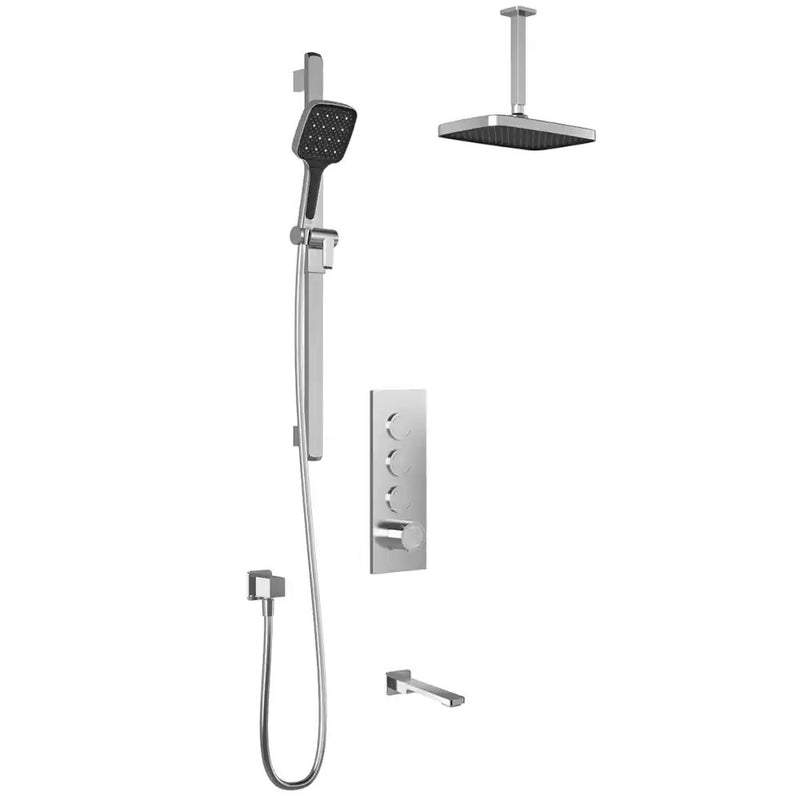 Kalia Kareo TB3 Plus Aquatonik T/P Push-Button Shower System With Vertical Ceiling Arm