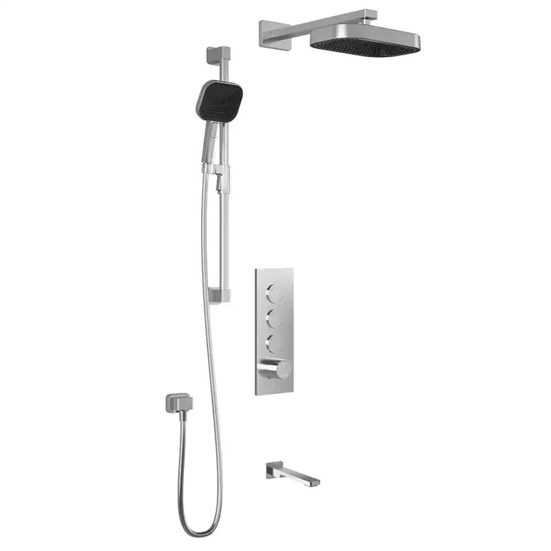 Kalia Kareo TB3 Premia Aquatonik T/P Push-Button Shower System With Wallarm