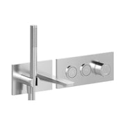 Kalia Moroka Thermostatic Wallmount Tub Filler With 2-Way Aquatonik Type T/P 1/2" Push-Button Valve