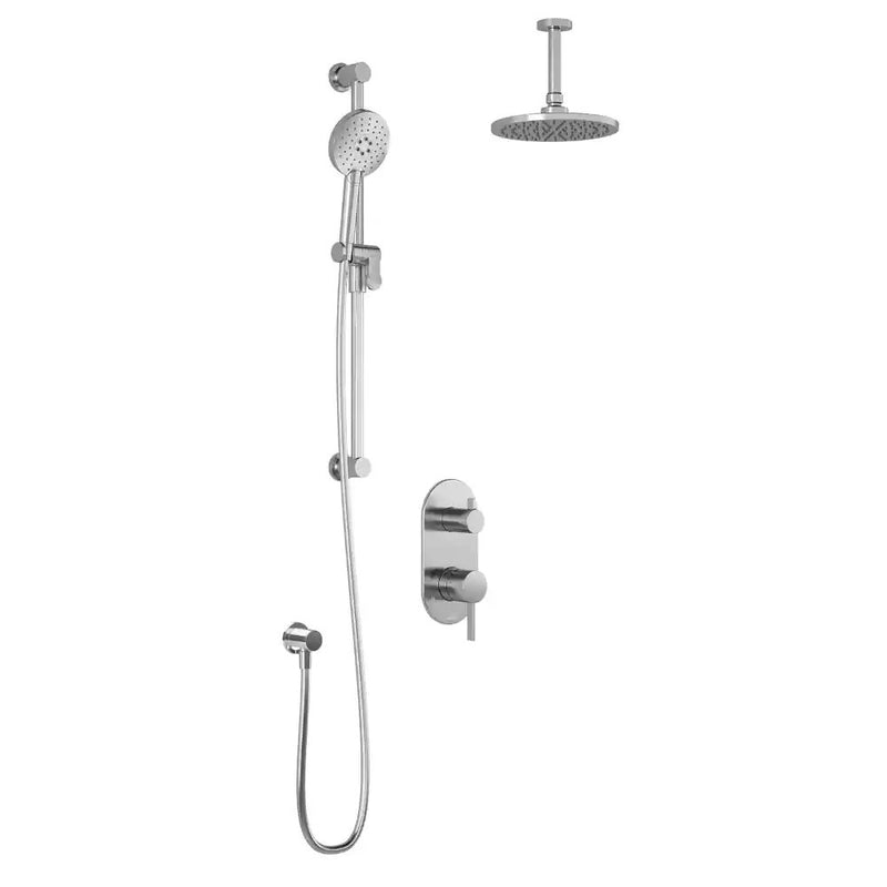Kalia Roundone PB4 Pressure Balance Shower System With 2-Way Diverter Valve And ½ NPT Connection Type With Vertical Ceiling Arm