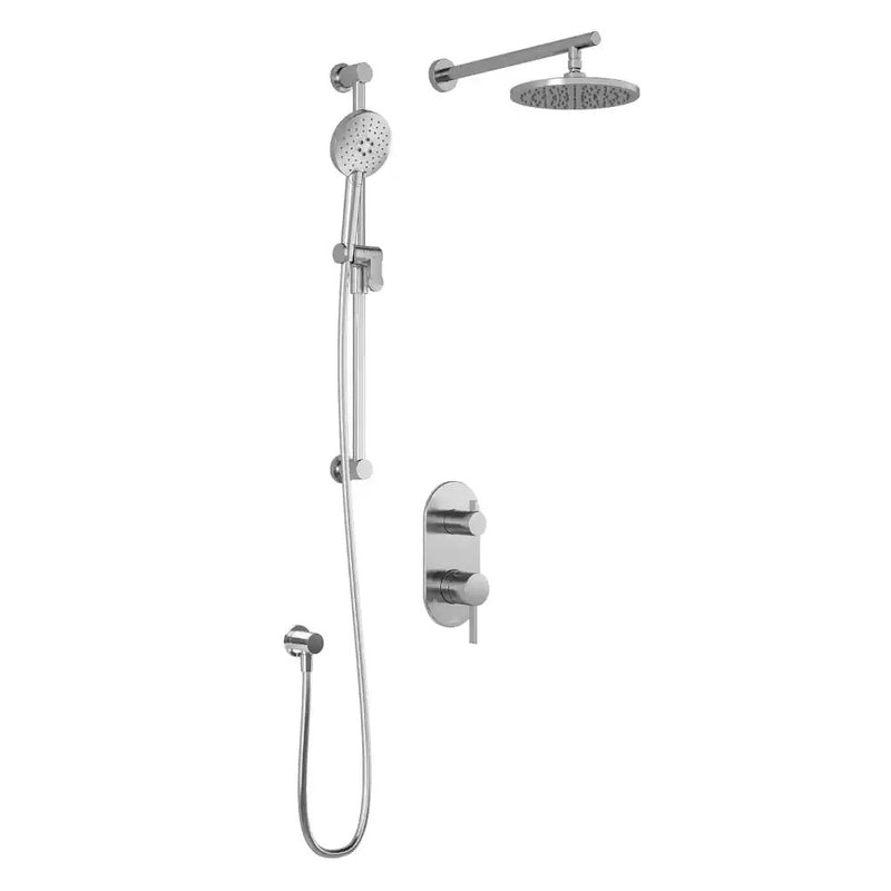 Kalia Roundone PB4 Pressure Balance Shower System With 2-Way Diverter Valve And ½ NPT Connection Type With Wallarm