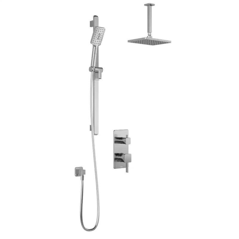 Kalia Squareone PB4 Pressure Balance Shower System With 2-Way Diverter Valve And ½ NPT Connection Type With Vertical Ceiling Ar