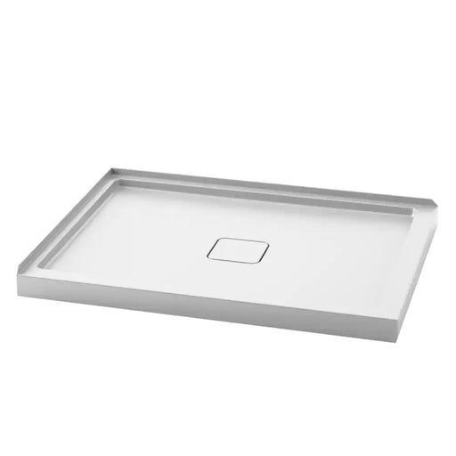 Kalia Kover 48X36 Rectangular Acrylic Shower Base 48X36 With Central Drain And Left Integrated Tiling Flange On 2 Sides