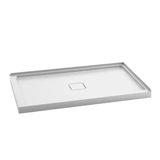 Kalia Kover 60X36 Rectangular Acrylic Shower Base 60X36 With Central Drain And Right Integrated Tiling Flange On 2 Sides
