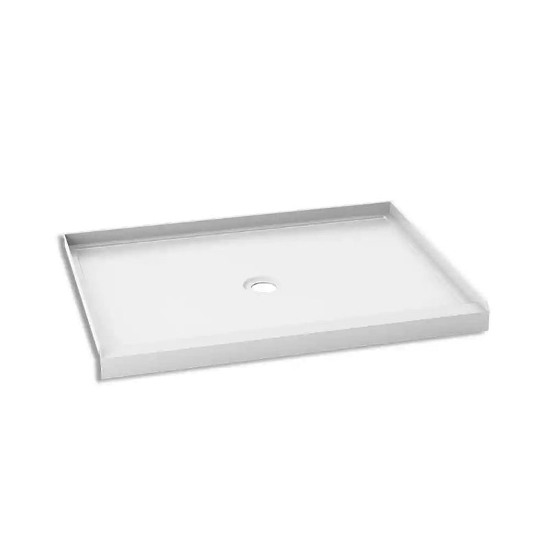 Kalia Koncept 48X36 Rectangular Acrylic Shower Base 48X36 With Central Drain And Integrated Tiling Flanges On 3 Sides