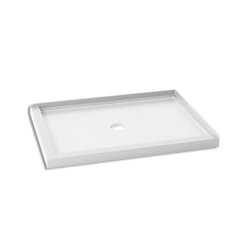 Kalia Koncept 48X36 Rectangular Acrylic Shower Base 48X36 With Central Drain And Right Integrated Tiling Flange On 2 Sides