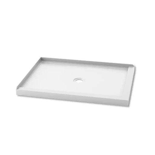 Kalia Koncept 48X36 Rectangular Acrylic Shower Base 48X36 With Central Drain And Left Integrated Tiling Flange On 2 Sides