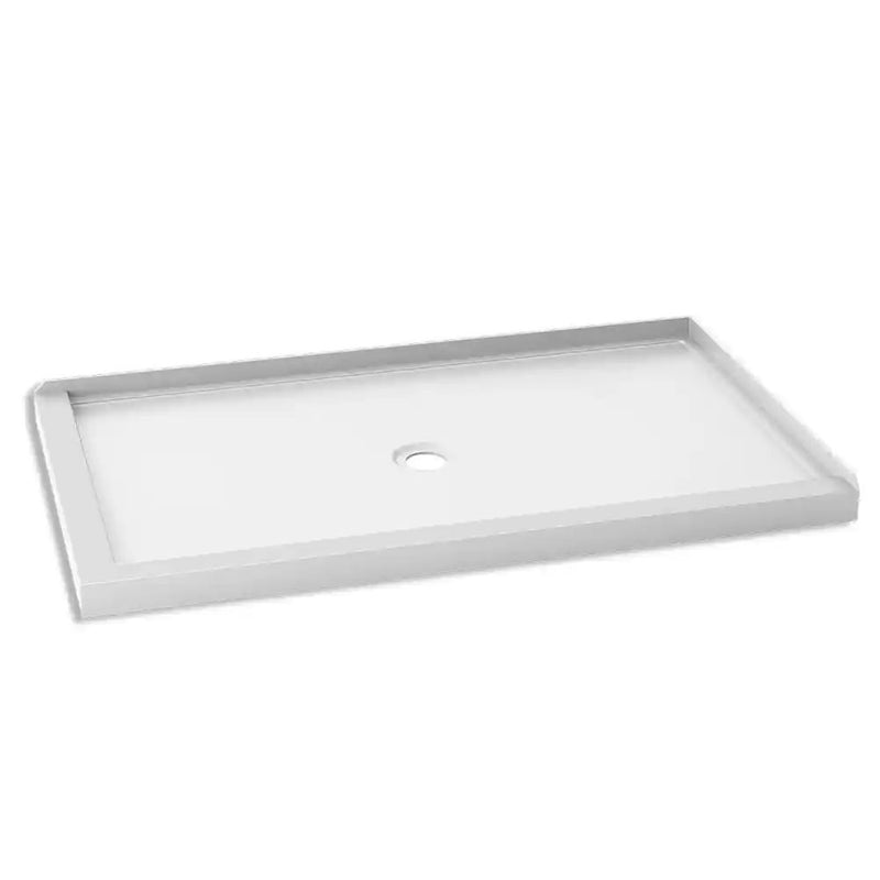 Kalia Koncept 60X36 Rectangular Acrylic Shower Base 60X36 With Central Drain And Right Integrated Tiling Flange On 2 Sides