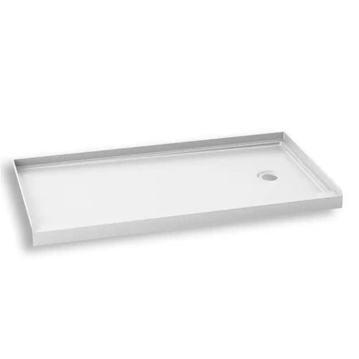Kalia Koncept 60X32 Rectangular Acrylic Shower Base 60X32 With Right Drain And Integrated Tiling Flanges On 3 Sides