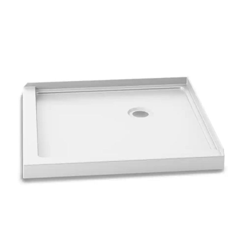 Kalia Koncept 36X36 Square Acrylic Shower Base 36X36 With Corner Drain And Integrated Tiling Flanges On 2 Sides