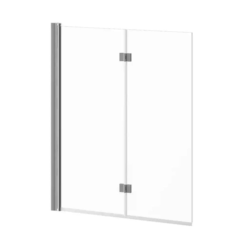 Kalia Flip 90° 2-Panel Frameless Pivot Bath Shield 46" X 56" Clear Glass