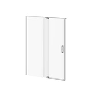 Kalia Distink With Kaliaprotek 60"X77" 2-Panel Pivot Shower Door Duraclean Glass With Film For Alcove Installation