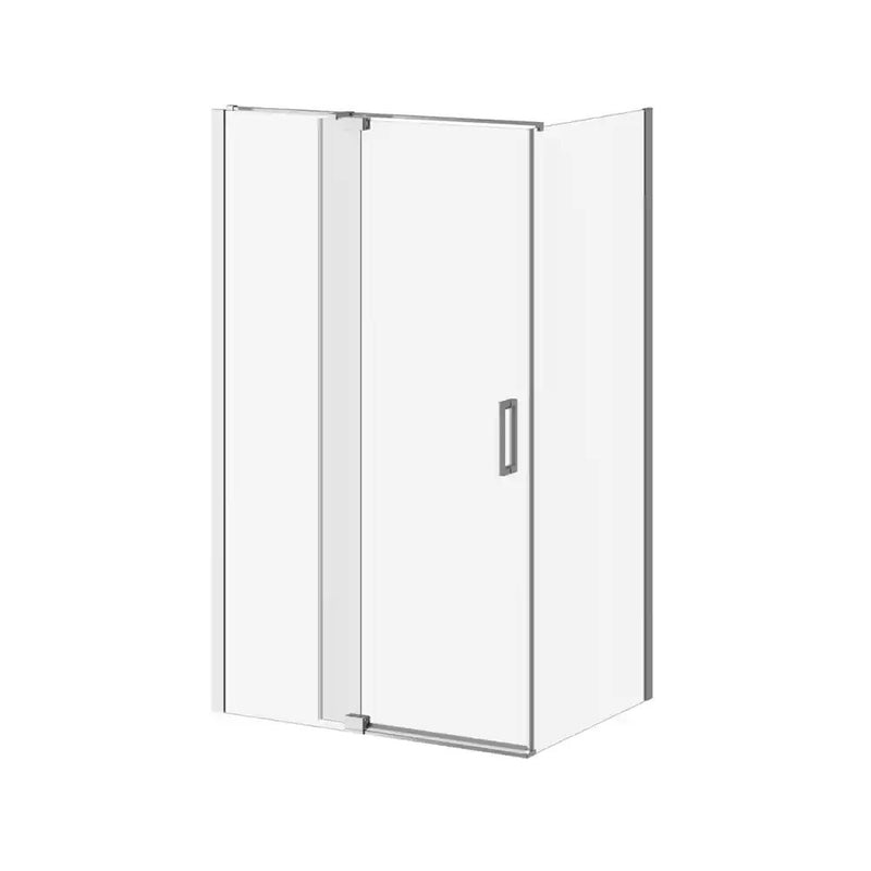 Kalia Distink With Kaliaprotek (Box 1 Of 2)48"X77" 2-Panel Pivot Shower Door Duraclean Glass With Film For Corner Installation