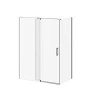Kalia Distink With Kaliaprotek (Box 1 Of 2)60"X77" 2-Panel Pivot Shower Door Duraclean Glass With Film For Corner Installation