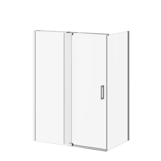 Kalia Distink With Kaliaprotek (Box 1 Of 2)60"X77" 2-Panel Pivot Shower Door Duraclean Glass With Film For Corner Installation
