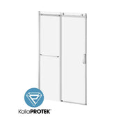 Kalia K3 W/ Towel Bar And Kaliaprotek48"X77" Alcove Sliding Shower Door With Fixed And Mobile Panel Clear Glass With Film