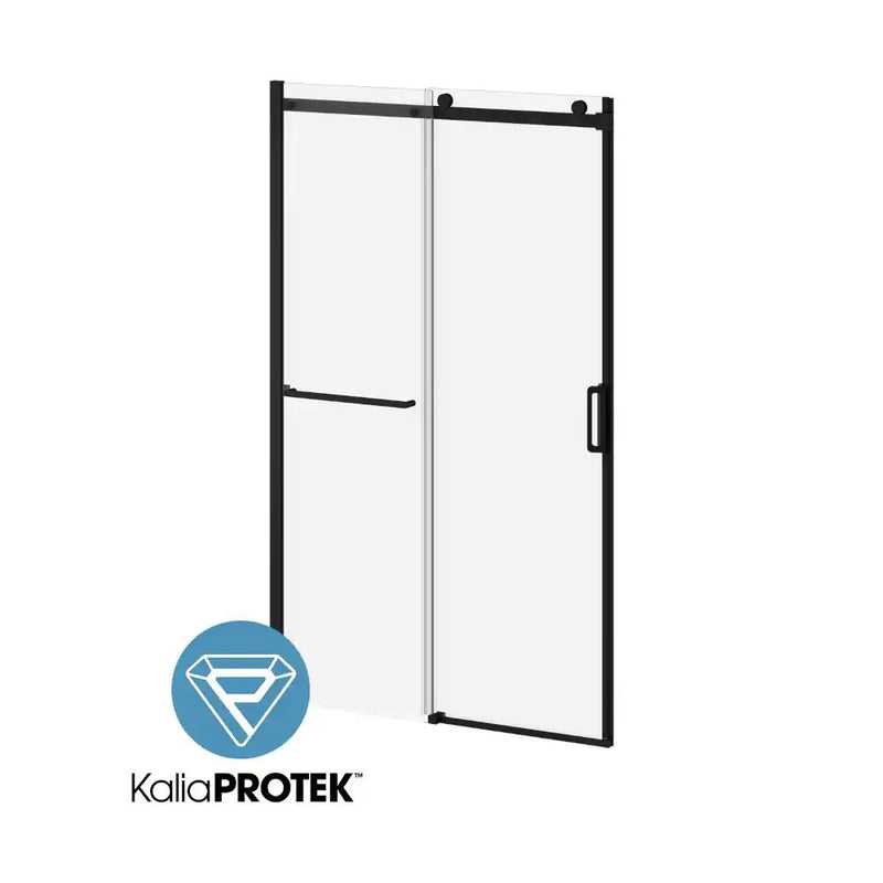 Kalia K3 W/ Towel Bar And Kaliaprotek48"X77" Alcove Sliding Shower Door With Fixed And Mobile Panel Clear Glass With Film