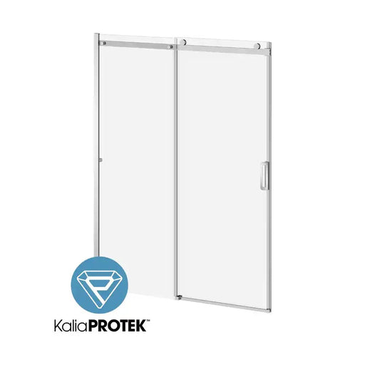 Kalia K3 With Kaliaprotek (Box 2 Of 2)60"X77" Alcove Sliding Shower Door - Fixed Panel Clear Glass