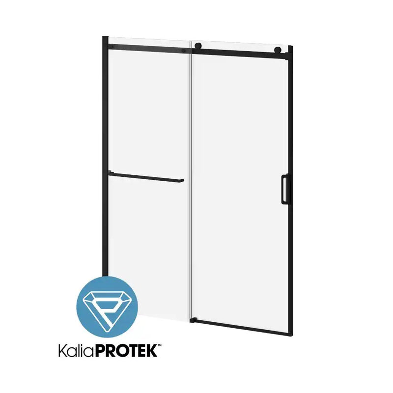 Kalia K3 W/ Towel Bar With Kaliaprotek (Box 2 Of 2)60"X77" Alcove Sliding Shower Door - Fixed Panel Clear Glass