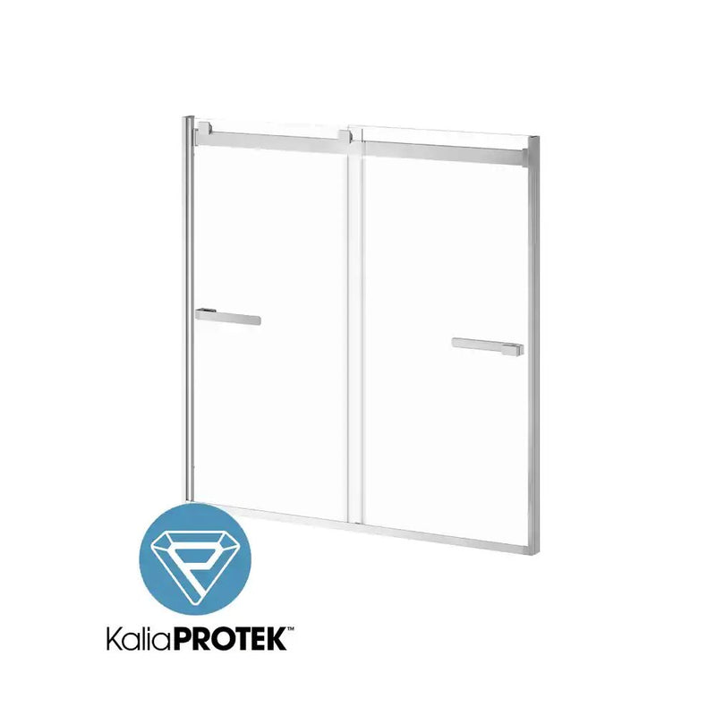 Kalia Akcess 2.0 With Kaliaprotek 2-Panel Sliding Bathtub Door 60"X60" Reversible Clear With Film Glass