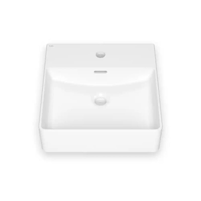 Kalia Urba Square Porcelain Washbasin With Neopur Coating With Tap Deck For Drop-In Or Wall-Mounted Installation