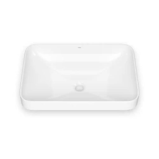 Kalia Kosla Semi-Recessed Rectangular Porcelain Washbasin With Neopur Coating W/O Tap Deck For Recessed Installation