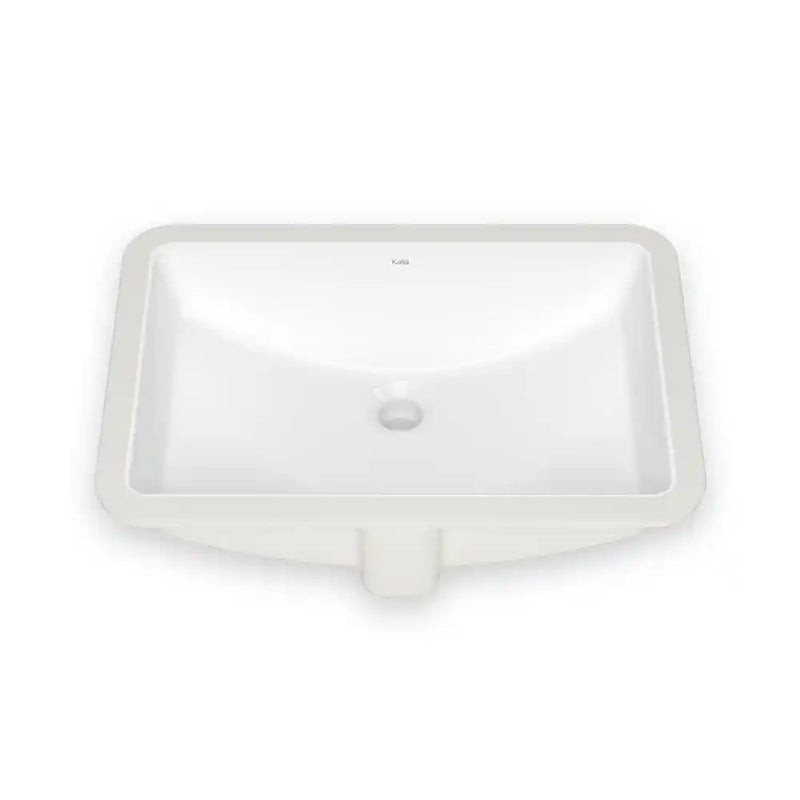 Kalia Ceska Undermount Rectangular Porcelain Washbasin Arc Base With Neopur Coating For Undermount Installation
