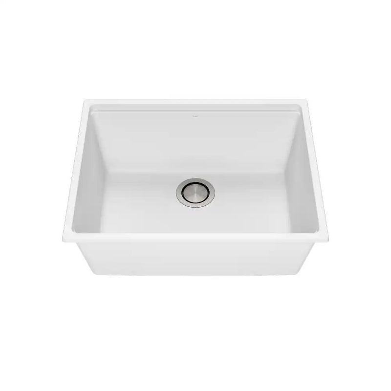 Kalia Bacia 25 Granistone Single Bowl Kitchen Sink 25" With Drain And Silicone Mat For Undermount Installation