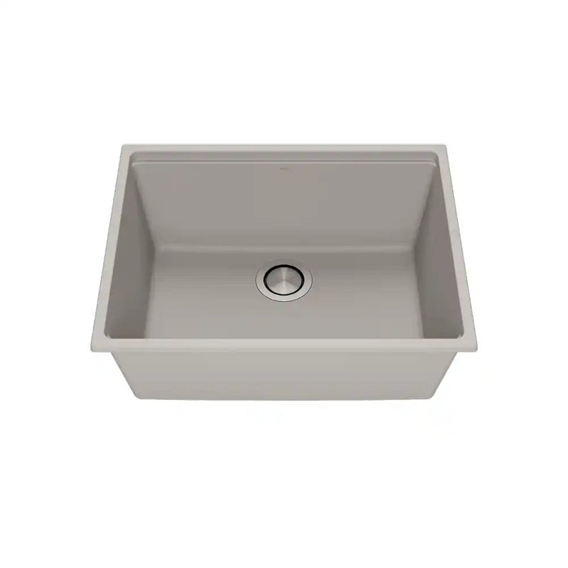 Kalia Bacia 25 Granistone Single Bowl Kitchen Sink 25" With Drain And Silicone Mat For Undermount Installation