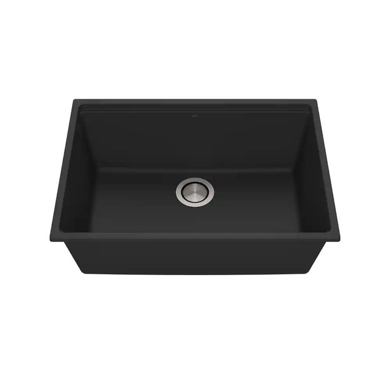 Kalia Bacia 27 Granistone Single Bowl Kitchen Sink 27" With Drain And Silicone Mat For Undermount Installation