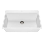 Kalia Bacia 33 Granistone Single Bowl Kitchen Sink 33" With Drain And Silicone Mat For Drop-In Installation