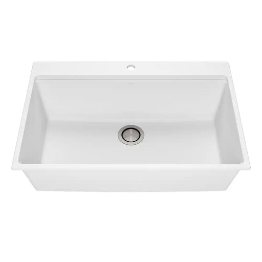 Kalia Bacia 33 Granistone Single Bowl Kitchen Sink 33" With Drain And Silicone Mat For Drop-In Installation