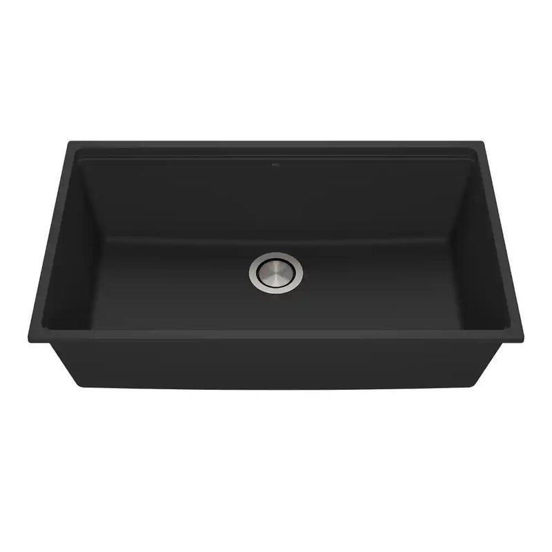Kalia Bacia 33 Granistone Single Bowl Kitchen Sink 33" With Drain And Silicone Mat For Undermount Installation