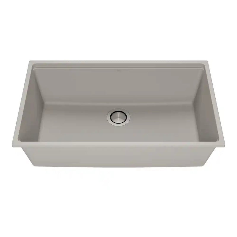 Kalia Bacia 33 Granistone Single Bowl Kitchen Sink 33" With Drain And Silicone Mat For Undermount Installation