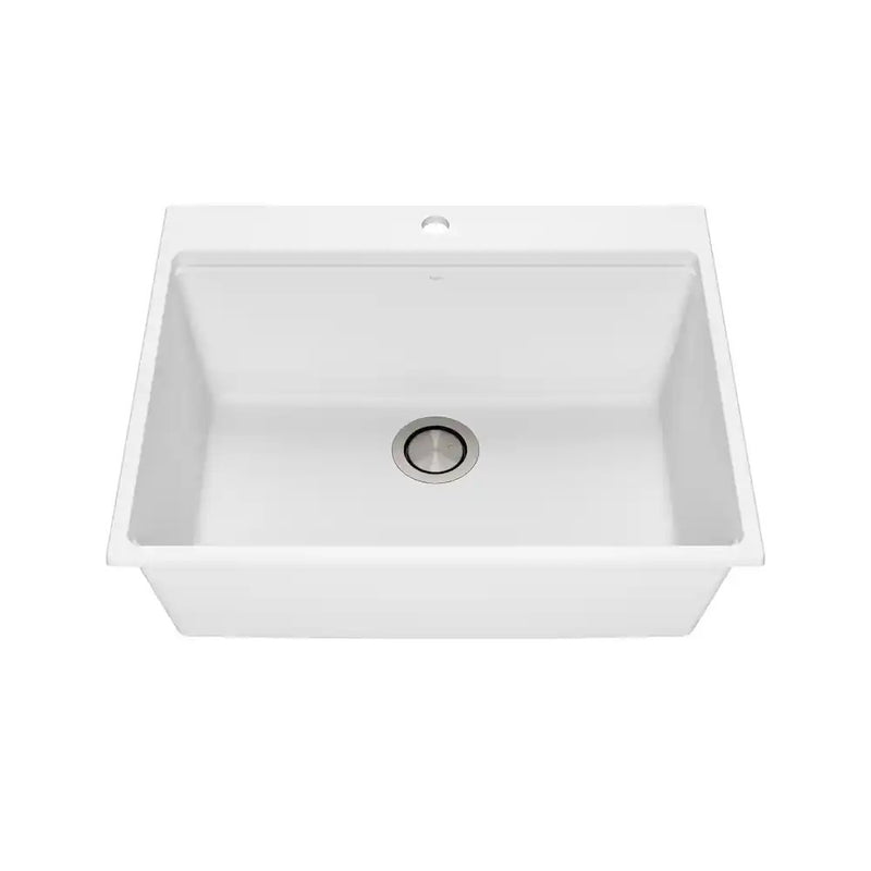 Kalia Bacia 27 Granistone Single Bowl Kitchen Sink 27" With Drain And Silicone Mat For Drop-In Installation