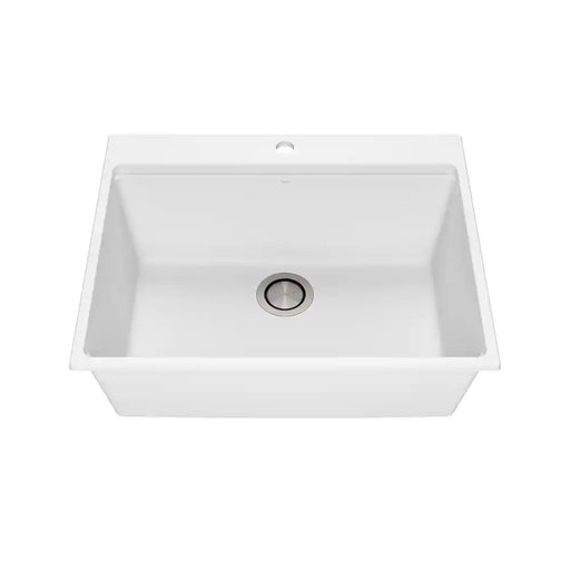 Kalia Bacia 27 Granistone Single Bowl Kitchen Sink 27" With Drain And Silicone Mat For Drop-In Installation