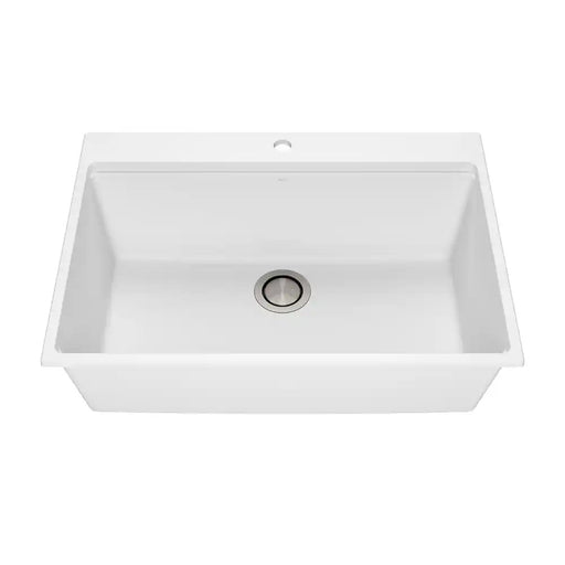 Kalia Bacia 31 Granistone Single Bowl Kitchen Sink 31" With Drain And Silicone Mat For Drop-In Installation