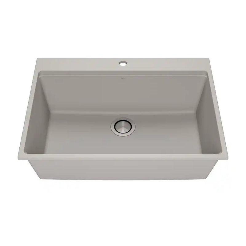 Kalia Bacia 31 Granistone Single Bowl Kitchen Sink 31" With Drain And Silicone Mat For Drop-In Installation