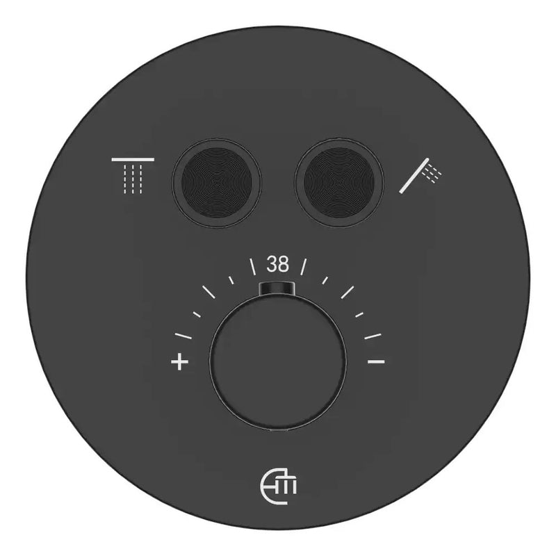 Empyrean Wave Smart Control 2-function Thermostatic Round Shower Valve Trim only with Volume Control