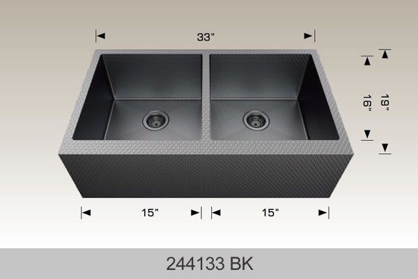 Bosco 244133 Textured Titanium Apron Sink