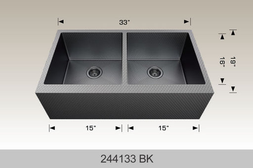 Bosco 244133 Textured Titanium Apron Sink